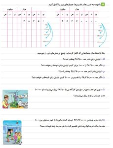 عکس نمونه صفحه داخل کتاب کار ریاضی چهارم ابتدایی خیلی سبز