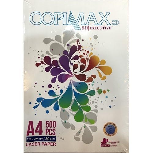 کاغذ A4 کپی مکس مدل اکستیو 80 بسته 500 عددی | COPIMAX | گرم 80 | EXECUTIVE