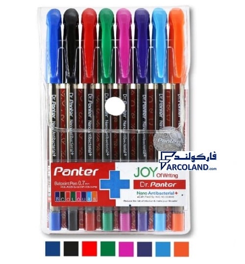 خودکار پنتر 8 رنگ مدل DP-105 | آنتی باکتریال | 0.7 میلیمتری | دکتر پنتر