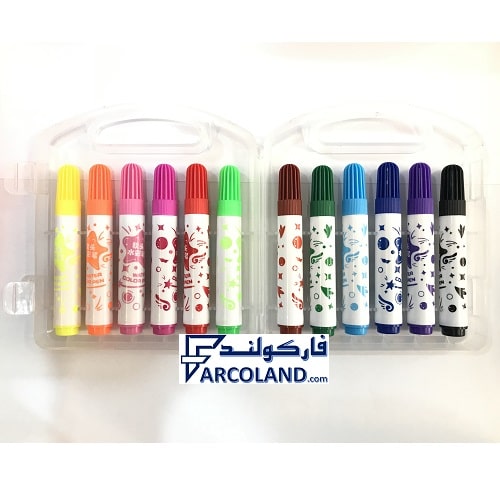 ماژیک 12 رنگ بسته ای مدل 818 (Washable Color Pen)