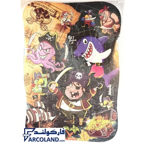 پازل مقوایی بزرگ وایت بردی 24 تیکه طرح پسرانه کد 9900