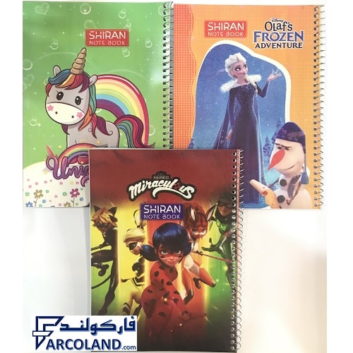 دفتر نقاشی سیمی 50 برگ جلد طلقی مدل فانتزی دخترانه (فنری)