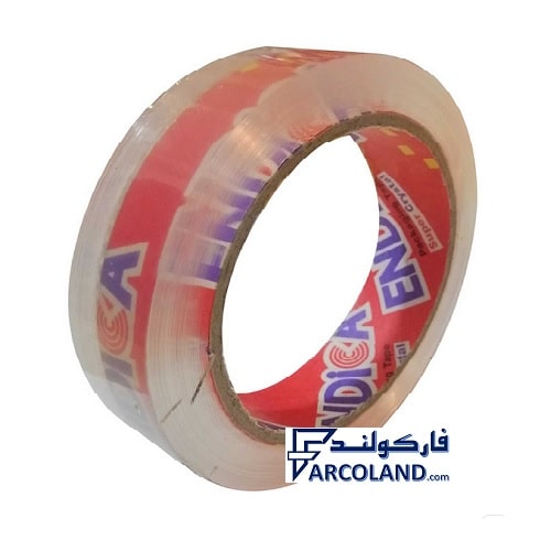 نوار چسب 72 حلقه بزرگ 2.5 سانتی شیشه ای 90 یارد اندیکا ا Endica 90 yard 2.5 cm Crystal Tape