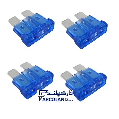 فیوز خودرو دو شاخ ژاپنی اصل 15 آمپر آبی رالیا Raliya کد R4226 | بسته 4 عددی | بزرگ