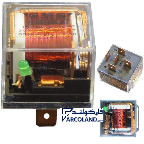 رله بوق 5 فیش شیشه ای اس ام اس SMS کد S284 | ضد آب | دارای LED