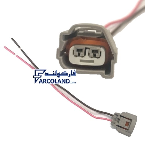 سوکت 2 خانه کوئل زیمنس طوسی رالیا Raliya کد R238 مناسب برای پژو 405، پراید | لحیم کاری شده با سیم خودرویی