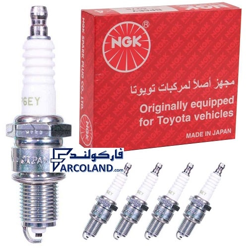 شمع کاربراتور موتور خودرو ان جی کا NGK مدل BP6EY اصل ژاپن | بسته 4 عددی | Spark Plugs