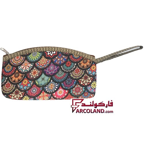 جامدادی پارچه ای متین کد 305 طرح سنتی جاجیم | Matin pencil case | تک زیپ