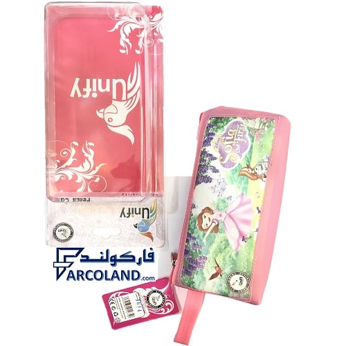 جامدادی یونی فای کد 1614 طرح سوفیا | Unify pencil case | تک زیپ