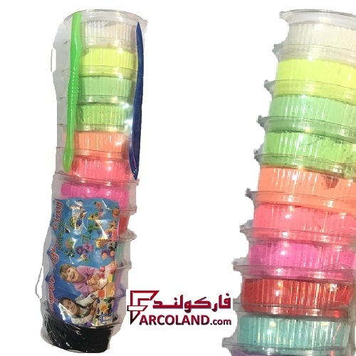 خمیر بازی سوپر کلی سبک 12 رنگ شاکو |  Super light clay shaco