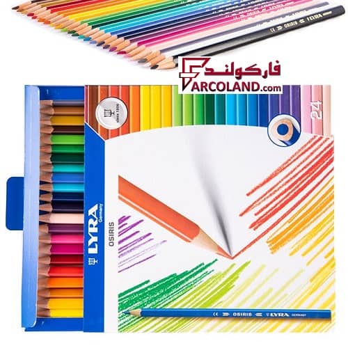 مداد رنگی 24 رنگ لیرا اصل آلمان مدل 2521240 | جعبه مقوایی | Lyra colour pencil Osiris