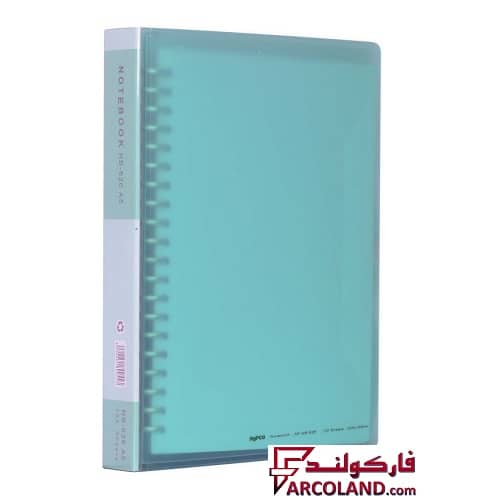 دفتر کلاسوری A5 جلد سبز رنگ 100 برگ پاپکو کد NB626 | قفل فلزی