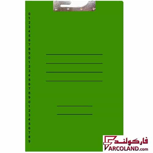 پوشه مقوایی روغنی آویز دوار رنگ سبز بسته 10 عددی