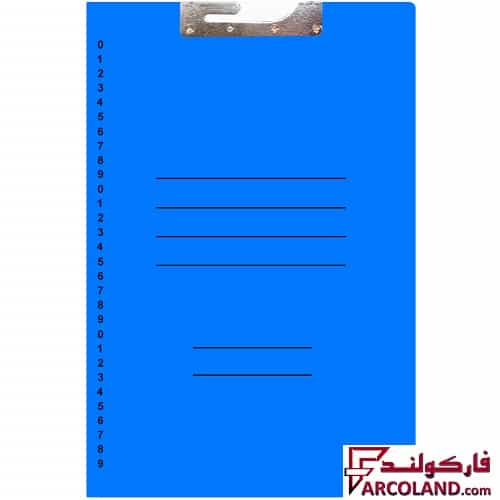 پوشه مقوایی گلاسه آویز دوار رنگ آبی