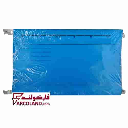پوشه آویز مقوایی همراه با سیخ فلزی رنگ آبی بسته 10 عددی