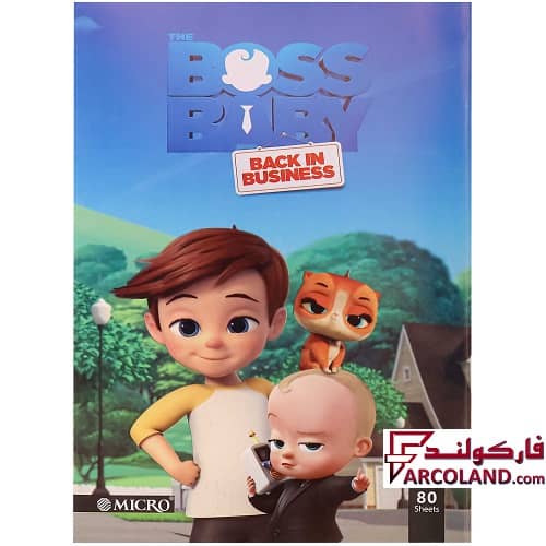 دفتر خط دار مشق ته دوخت 80 برگ مدل پسرانه (طرح متنوع)