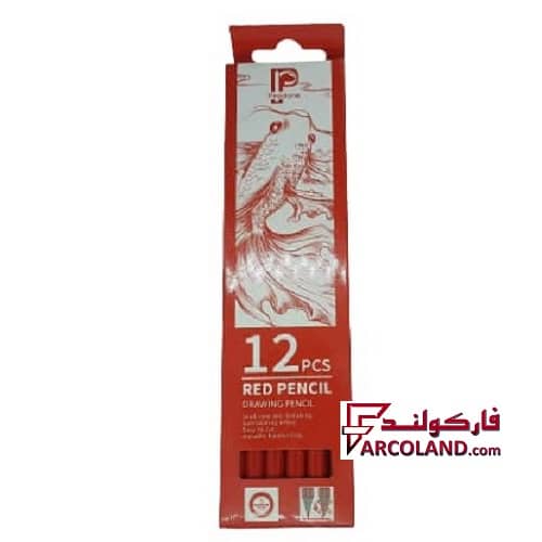 مداد قرمز پرودون کد 8807 بسته 12 عددی