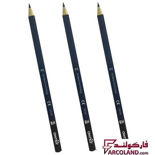 مداد مشکی اونر Owner کد 122100 بسته 3 عددی