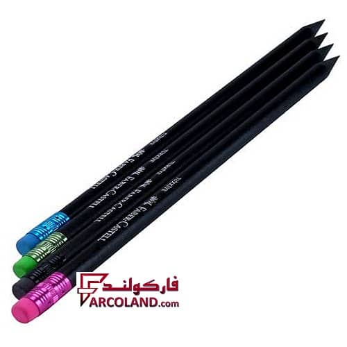 مداد مشکی چوب مشکی پاک‌کن دار فابرکاستل