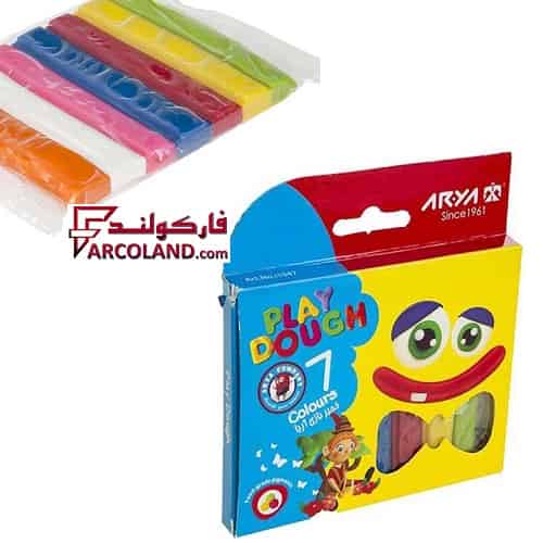 خمیربازی 7 رنگ آریا جعبه مقوایی کد 1047