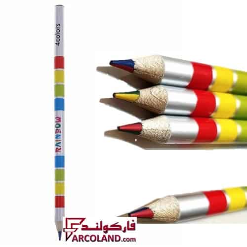 مداد 4 رنگ (رنگین کمانی) ام جی ام MGM مدل RAINBOW