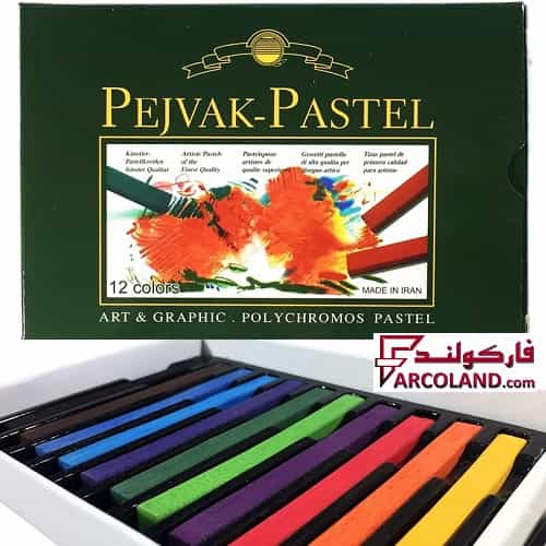 پاستل گچی 12 رنگ پژواک مدل پلی کروموس کد XR12