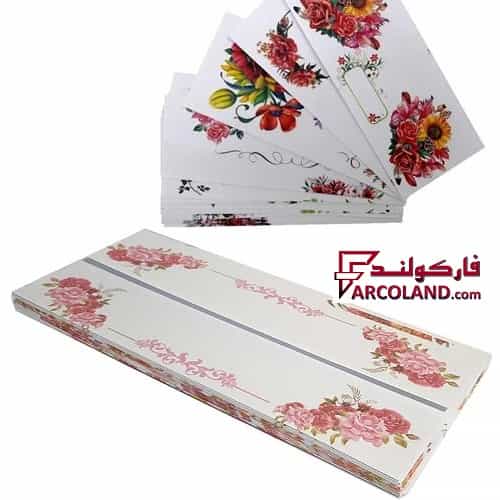 پاکت پول کاغذی ساده طرح گل بسته 20 عددی