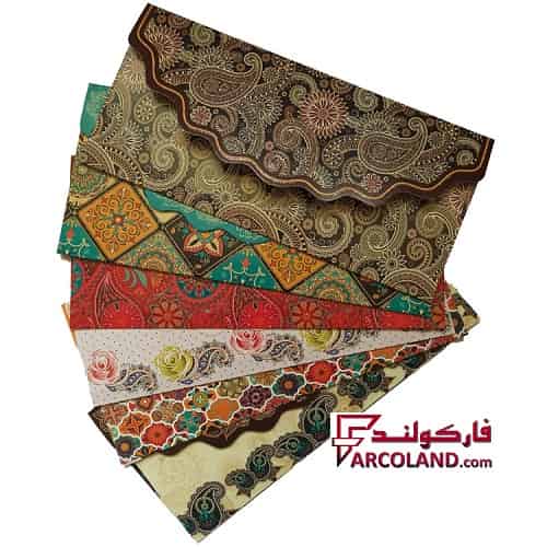 پاکت پول اکلیلی طرح دار بسته 6 عددی