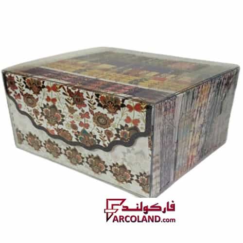 پاکت پول اکلیلی گلاسه طرح دار بسته 100 عددی