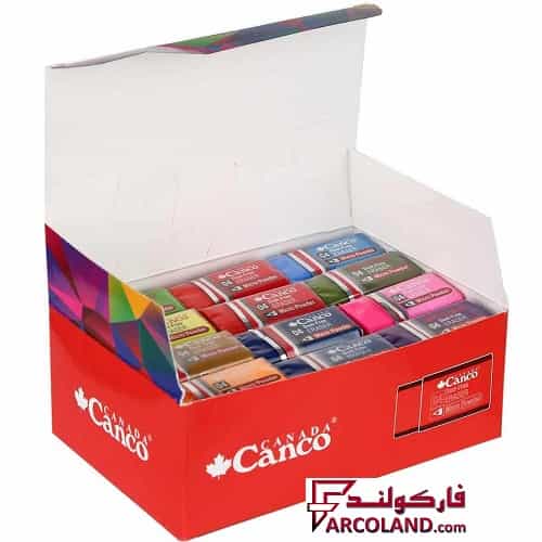 پاک کن رنگی کنکو Canco مدل میکرو پودر Micro Powder سایز کوچک کد 04 بسته 48 عددی