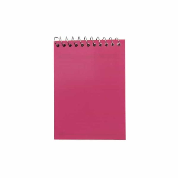 دفترچه یادداشت جلد طلقی رنگی ساده سایز 1/16 سیم از بالا 50 برگ