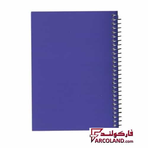 دفترچه یادداشت جلد طلقی رنگی ساده سایز 1/12 سیم از بغل 50 برگ