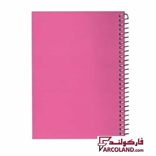 دفترچه یادداشت جلد طلقی رنگی ساده سایز 1/12 سیم از بغل 50 برگ