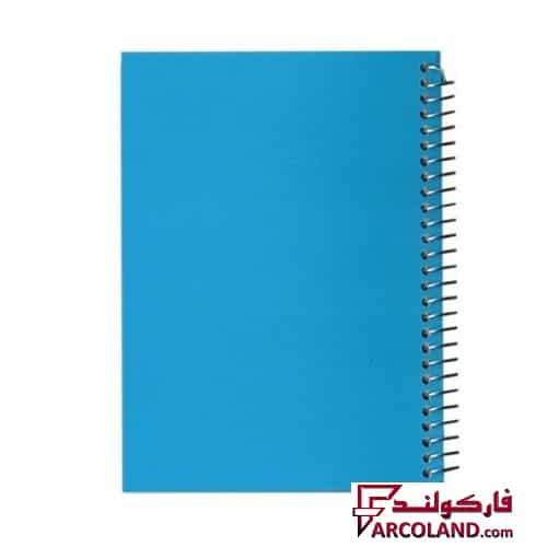 دفترچه یادداشت جلد طلقی رنگی ساده سایز 1/12 سیم از بغل 50 برگ