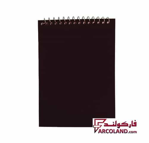 دفترچه یادداشت جلد طلقی رنگی ساده سایز 1/8 سیم از بالا 50 برگ