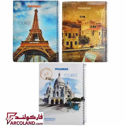 دفتر سیمی جلد طلقی سایز A4 طرح کلاسیک 100 برگ سایز رحلی