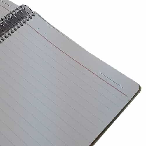 دفتر سیمی طلقی جلد مات 200 برگ | دفتر فنری مشق خط دار