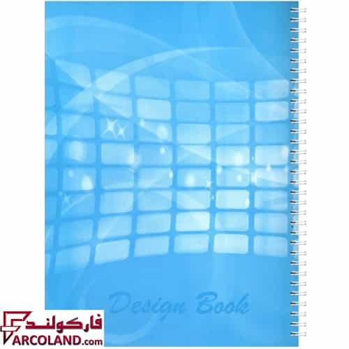 دفتر شطرنجی سیمی سایز A4 جلد مقوایی 100 برگ 0.5 سانتی متری سایز رحلی