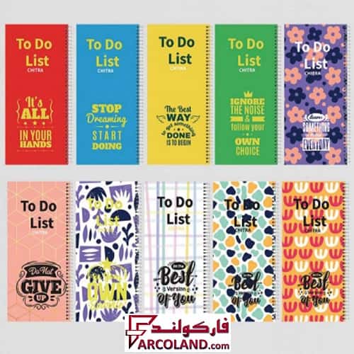 دفتر برنامه ریزی روزانه فنری تو دو لیست مدل To Do List جلد گلاسه فانتزی