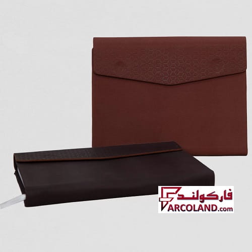 سر رسید سال 1404 سایز وزیری جلد چرم سه لت دکمه مگنتی جمعه جدا