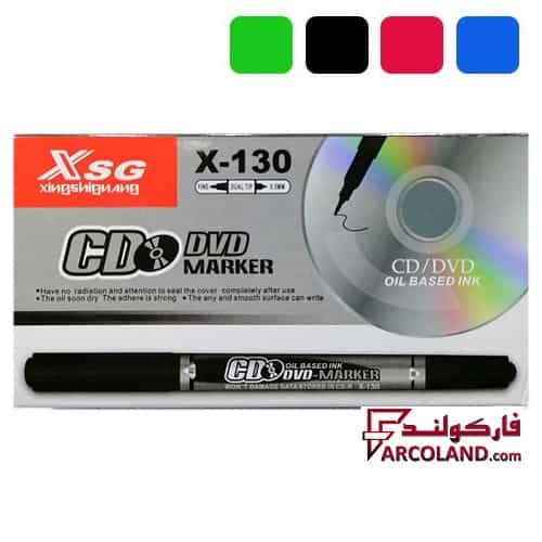 ماژیک سی دی دو سر مدل XSG کد X-130 بسته 12 عددی