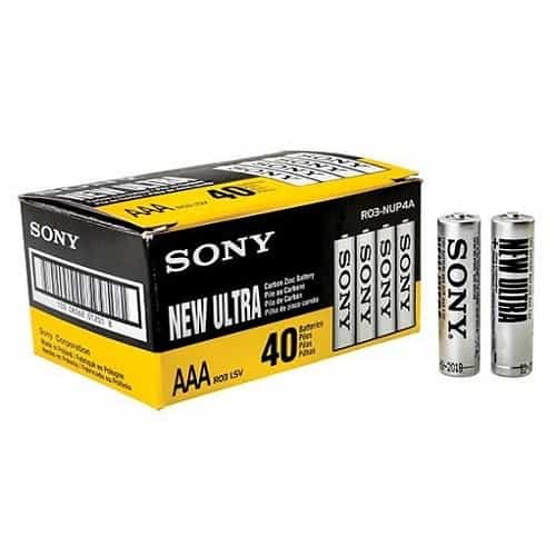باتری نیم قلمی سونی Sony مدل New Ultra AAA بسته 40 عددی