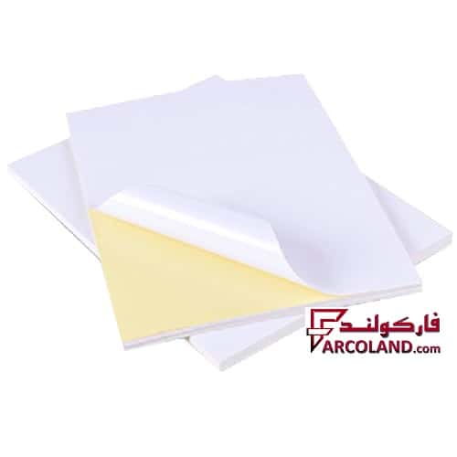 کاغذ پشت چسب دار سایز A4 مدل مات بسته تک برگ
