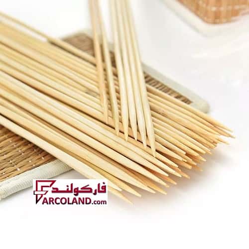 سیخ چوبی کوتاه طول 20 و 25 و 30 سانت بسته 70 عددی