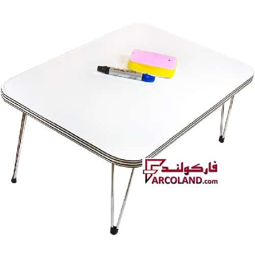 میز تحریر تاشوی وایت بردی مدل 70 همراه با یک ماژیک و تخته پاک کن