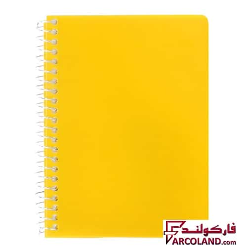 دفتر یادداشت 160 برگ جلد طلقی مات سیم از بغل ساده سایز 11.5 × 16.5