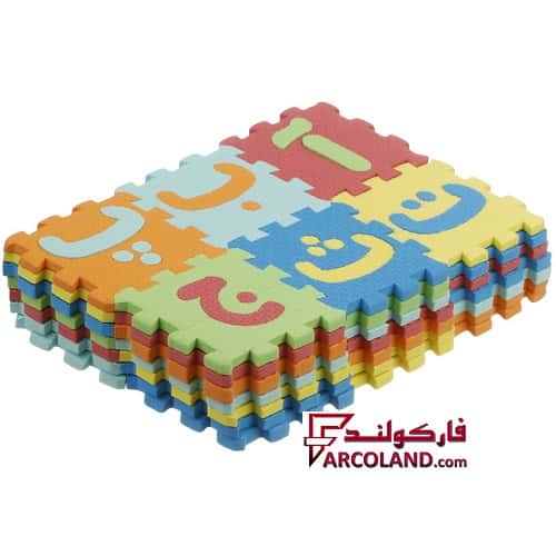 پازل 36 تکه فومی بافوم مدل حروف الفبا و اعداد فارسی سایز کوچک