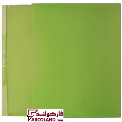 کلیر بوک 100 برگ پاپکو قاب دار مدل شفاف کد A4-100T | کلربوک