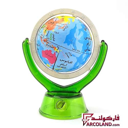 مداد تراش فانتزی طرح کره جغرافیایی تک سوراخه