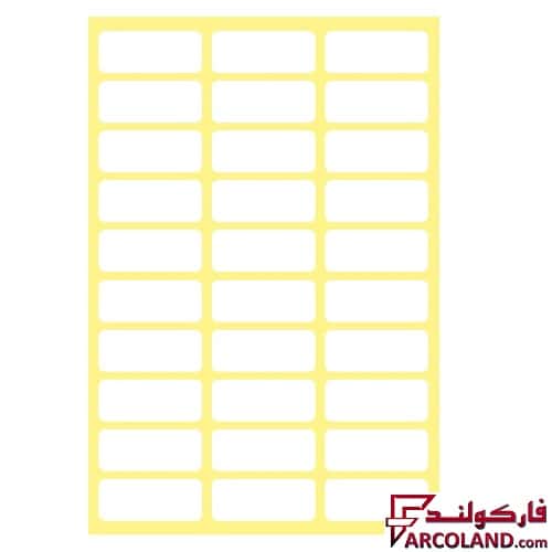 برچسب دور سفید سایز 10× 19 میلی متر بسته 100 برگی